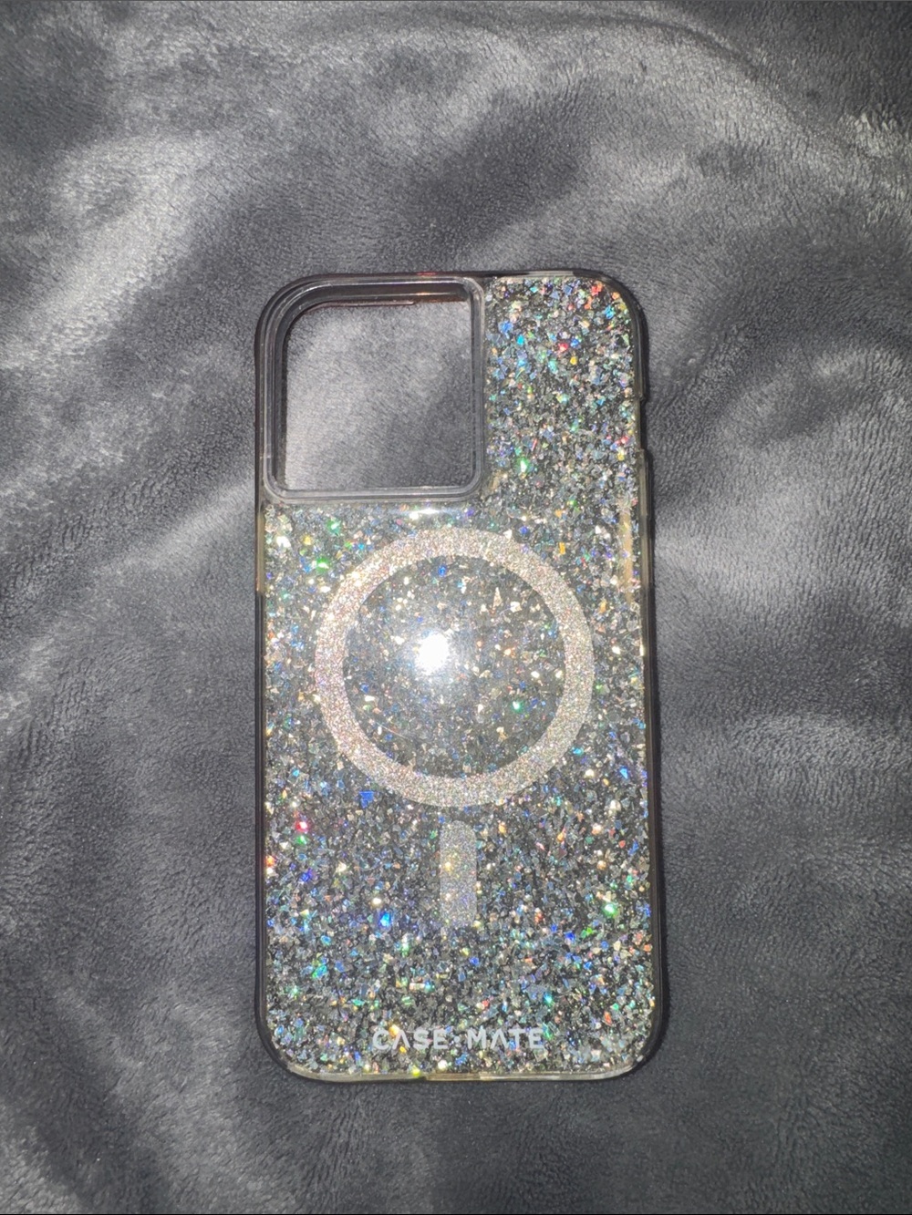 case-mate Silver Holographic Glitter MagSafe Phone Case